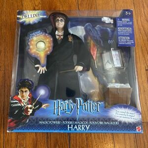 NIB 2003 Deluxe Harry Potter Magic Powers Harry Figure Accessories Mattel C3172